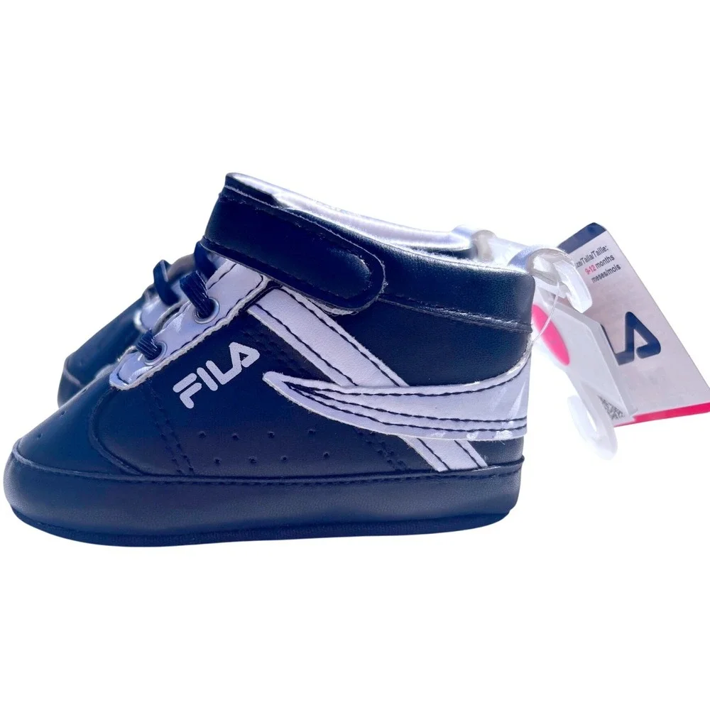 Fila Shoes Kids 9-12‎ Months Navy Blue New Hook and Loop Soft Sole Sneakers NWT